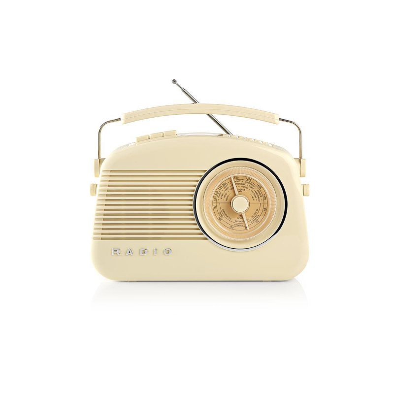 Přenosné DAB+ retro rádio 5.4W, béžová barva - obrázek produktu