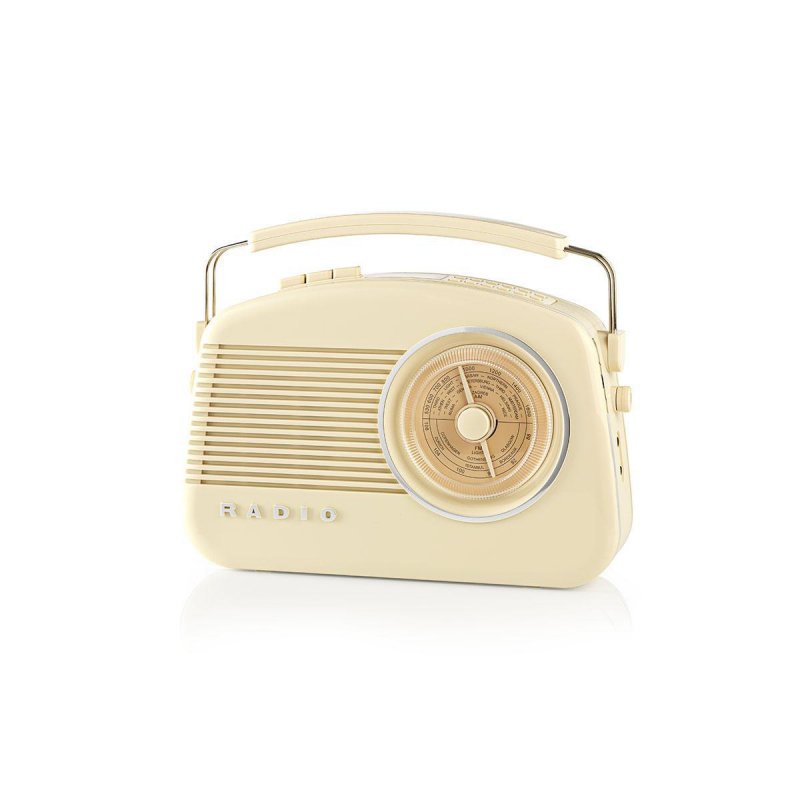 Přenosné DAB+ retro rádio 5.4W, béžová barva - obrázek č. 5
