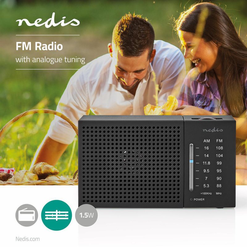 FM rádio | Přenosné Provedení  RDFM1200BK - obrázek č. 1