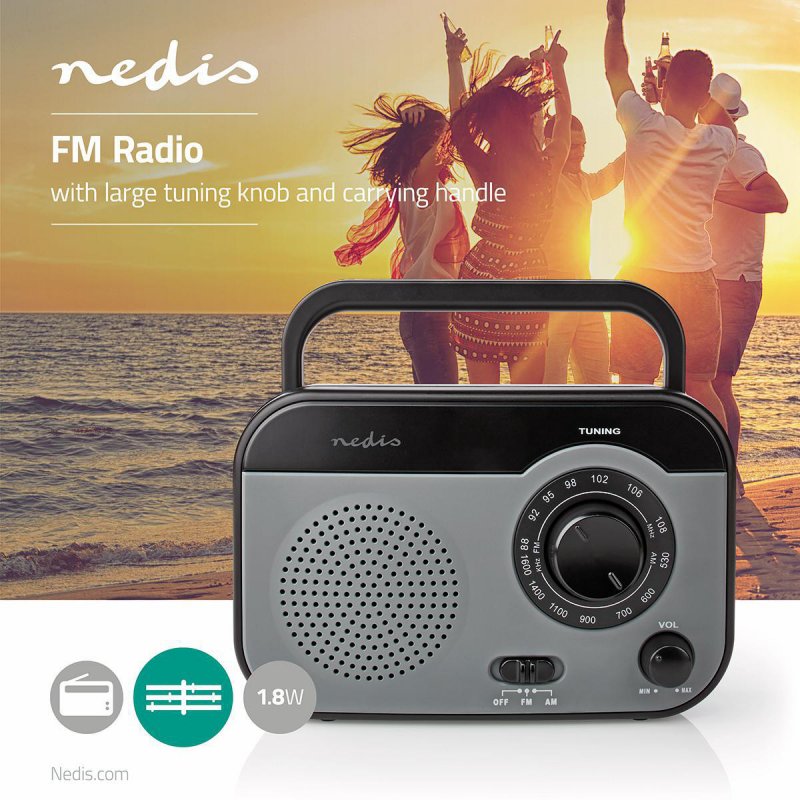FM rádio | Přenosné Provedení  RDFM1340GY - obrázek č. 1