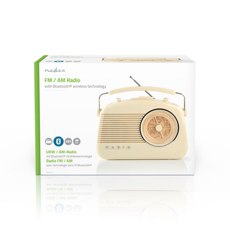 FM Rádio | 5,4 W | Bluetooth® | Přenosná Rukojeť | Béžová - obrázek č. 6