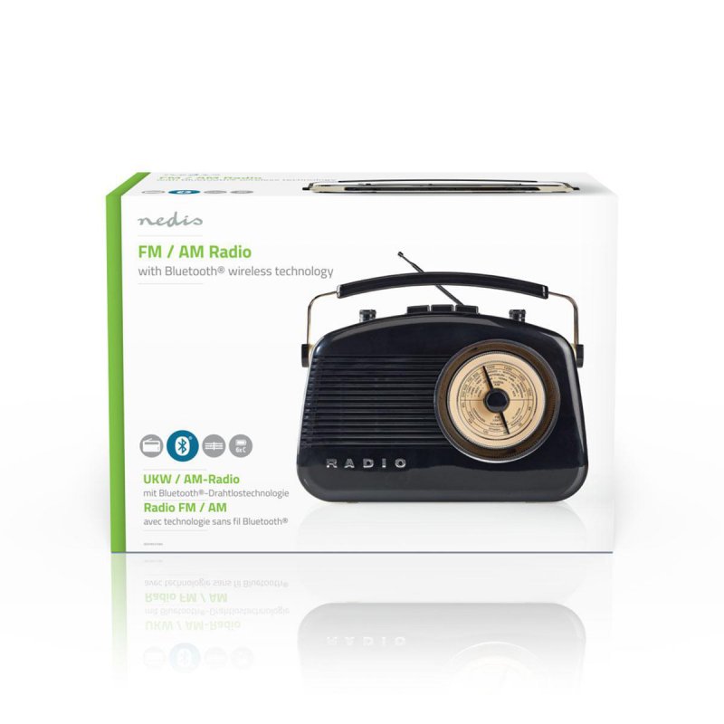 FM Rádio | 5,4 W | Bluetooth® | Přenosná Rukojeť | Černá barva - obrázek č. 6