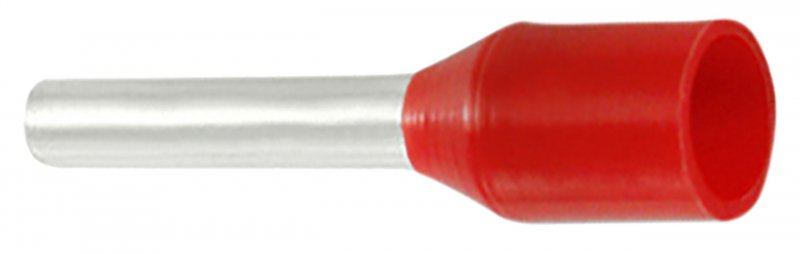 Dutinka pro zakončení vodiče Červená 1.5 mm²/10 mm PU = 100 PC - obrázek produktu