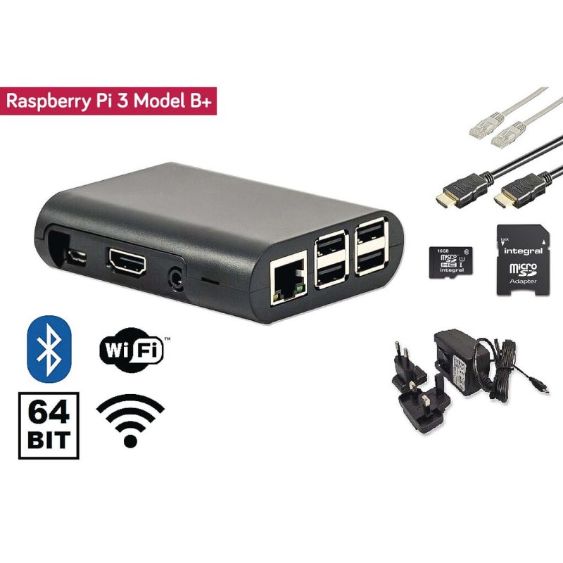 Raspberry Pi 3+ Starter Kit + Wi-Fi + Bluetooth® + NOOBS Software Tool - obrázek produktu