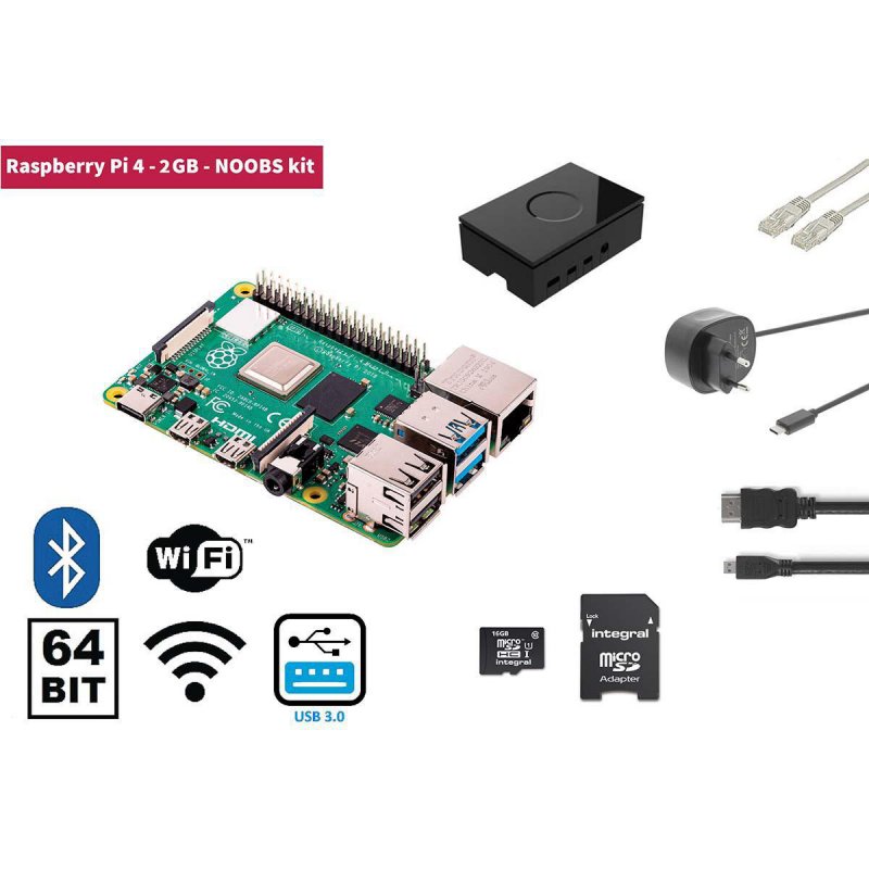 Raspberry Pi 4 2 GB Starter Kit + NOOBS Software Tool - obrázek produktu