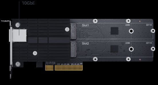 Synology Kombinovaný adaptér M.2 SSD a 10GbE E10M20-T1 - obrázek č. 1
