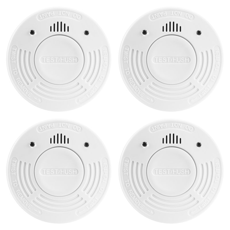 Detektor kouře s baterií a senzorem s dobou provozu 10 let 4ks Bílý SA-110 QUAD - obrázek č. 2
