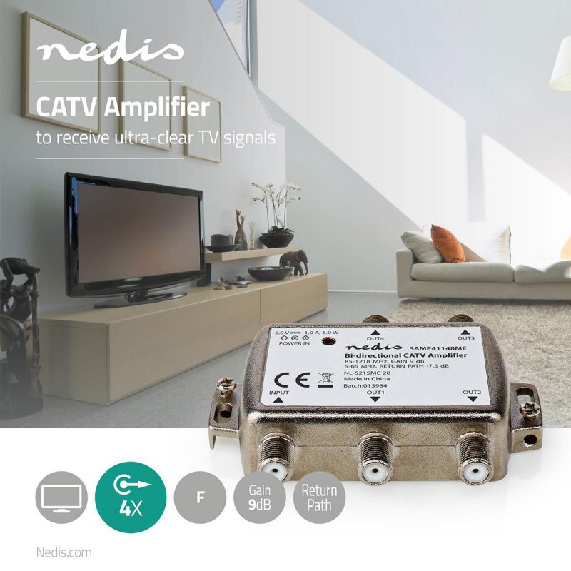 CATV Zesilovač | Zesílení: 9 dB  SAMP41148ME - obrázek č. 1
