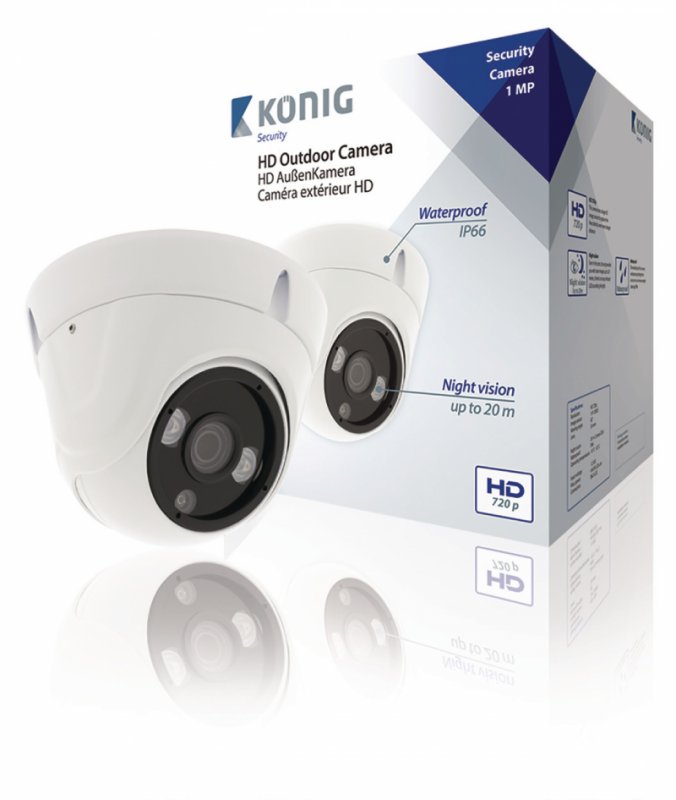 HD Kopulová CCTV kamera IP66 Bílá - obrázek produktu