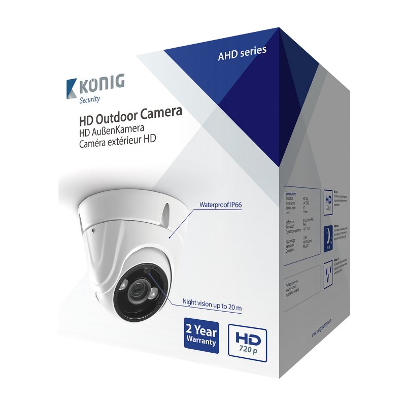 HD Kopulová CCTV kamera IP66 Bílá - obrázek č. 5