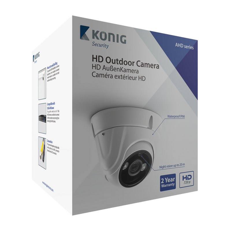 HD Kopulová CCTV kamera IP66 Bílá - obrázek č. 7