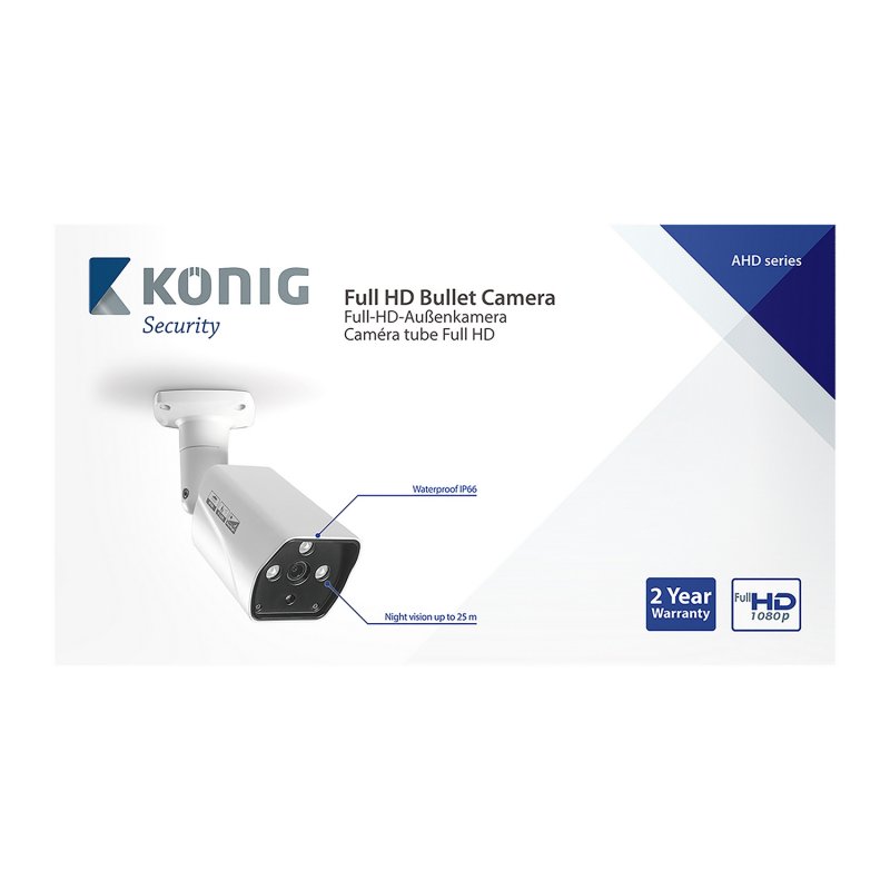 Full HD Válcová CCTV kamera IP66 Bílá - obrázek č. 8