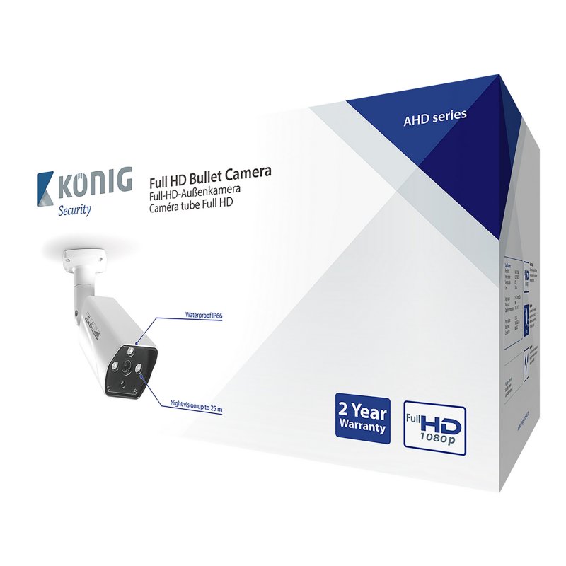 Full HD Válcová CCTV kamera IP66 Bílá - obrázek č. 7