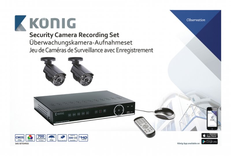 CCTV Sada HDD 500 GB / 700 TVL - 2x Kamera - obrázek č. 8