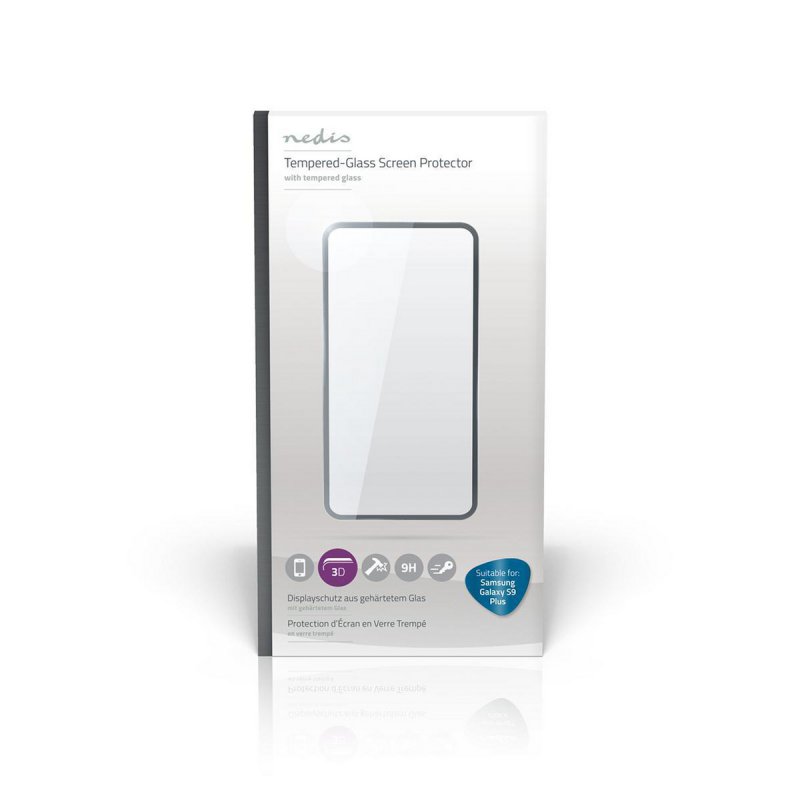 Screen Protector | Pro použití: Samsung | Samsung Galaxy S9 Plus | Bezpečnostní sklo s plným pokrytím | 3D Curved Edge | 9 H - obrázek č. 2