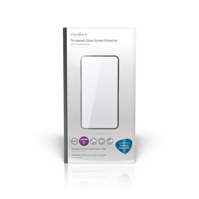 Screen Protector | Pro použití: Samsung | Samsung Galaxy A51 | Bezpečnostní sklo s plným pokrytím | 3D Curved Edge | 9 H - obrázek č. 2
