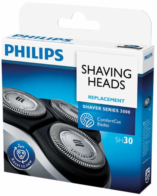 Náhradní holící hlavy 3ks Philips řada 1000 a 3000 (SH30/50) - obrázek č. 2