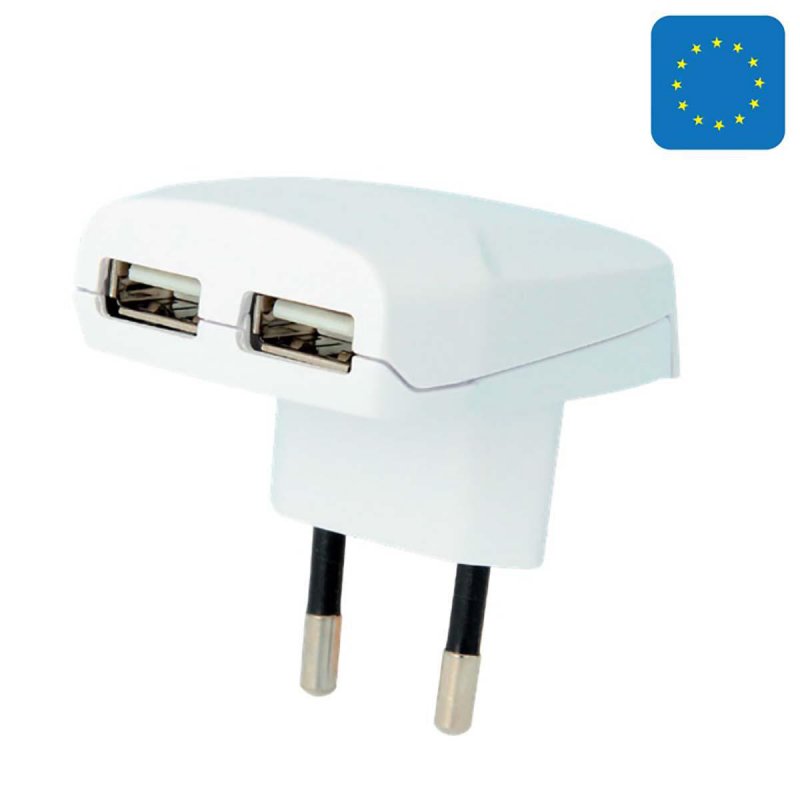 Cestovní Adaptér Evropa USB Nezemněný - obrázek č. 2