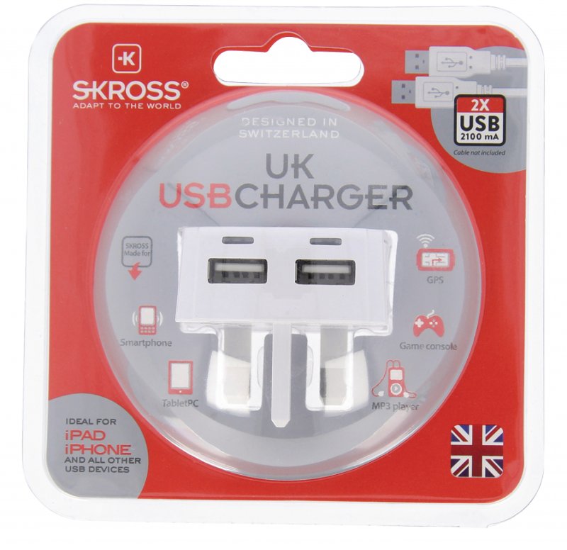 Cestovní Adaptér UK USB Nezemněný - obrázek č. 6