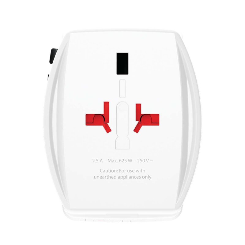 Inovativní dvoupólový světový cestovní adaptér s integrovanou dvojitou nabíječkou USB (1x USB C a 1x USB) SKR1302974 - obrázek č. 2