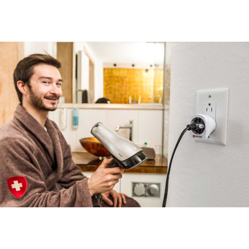 Cestovní adaptér Evropa-USA uzemněný SKR1500203CE - obrázek č. 5