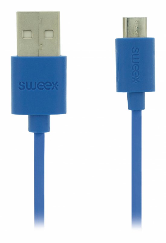 Kabel USB 2.0 USB A Zástrčka - Micro B Zástrčka Kulatý 1.00 m Modrá - obrázek č. 3