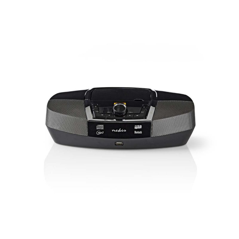 CD přehrávač Boombox | Napájení z baterie / Síťové napájení | Stereo | 12 W | Bluetooth® | FM | USB přehrávání | Držadlo | Černá - obrázek produktu