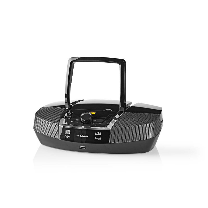 CD přehrávač Boombox | Napájení z baterie / Síťové napájení | Stereo | 12 W | Bluetooth® | FM | USB přehrávání | Držadlo | Černá - obrázek č. 9
