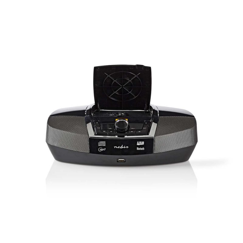 CD přehrávač Boombox | Napájení z baterie / Síťové napájení | Stereo | 12 W | Bluetooth® | FM | USB přehrávání | Držadlo | Černá - obrázek č. 4