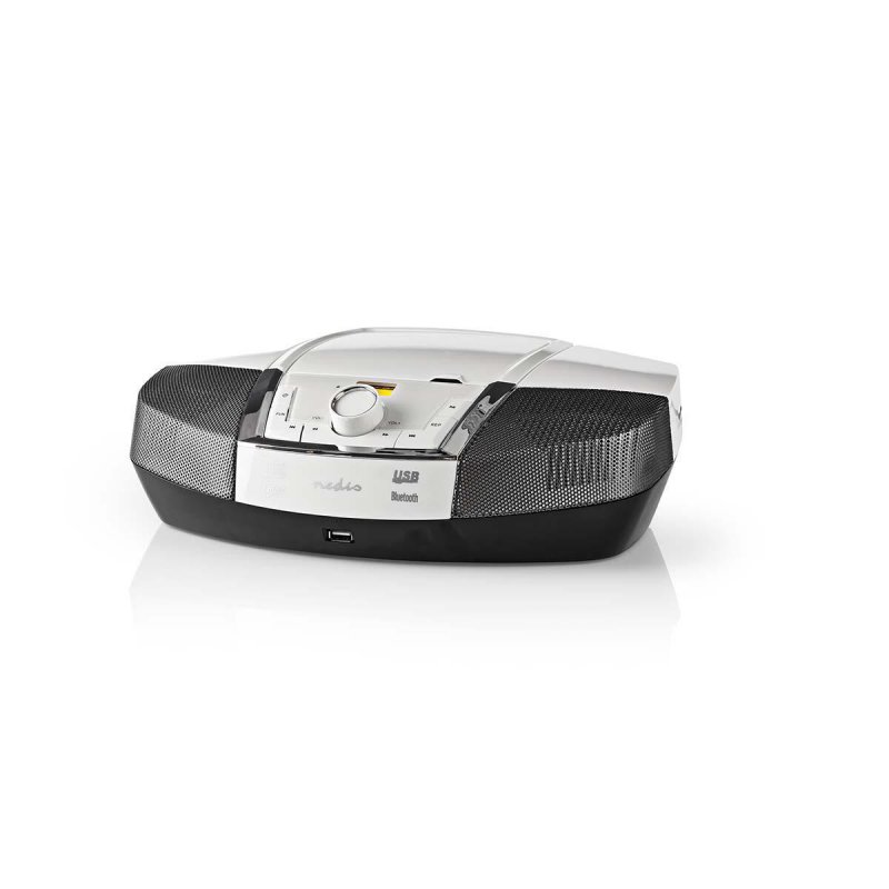 CD přehrávač Boombox | Napájení z baterie / Síťové napájení | Stereo | 12 W | Bluetooth® | FM | USB přehrávání | Držadlo | Bílá - obrázek č. 8
