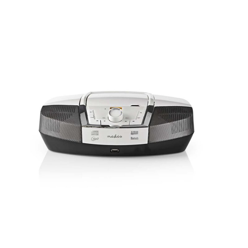 CD přehrávač Boombox | Napájení z baterie / Síťové napájení | Stereo | 12 W | Bluetooth® | FM | USB přehrávání | Držadlo | Bílá - obrázek produktu