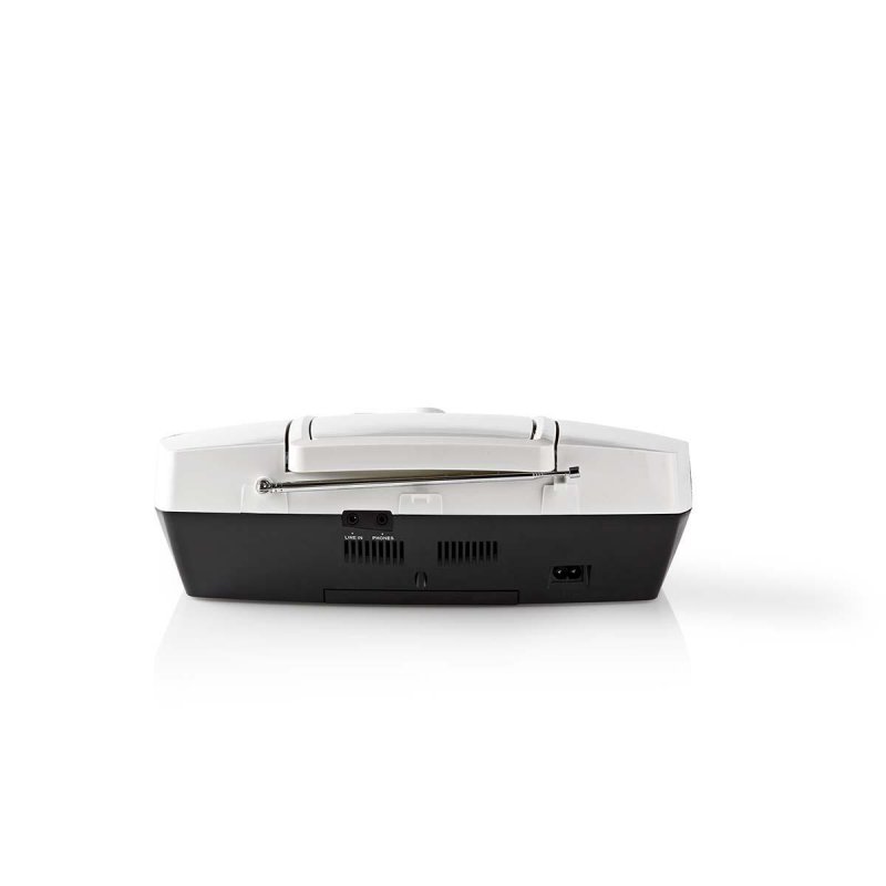 CD přehrávač Boombox | Napájení z baterie / Síťové napájení | Stereo | 12 W | Bluetooth® | FM | USB přehrávání | Držadlo | Bílá - obrázek č. 6