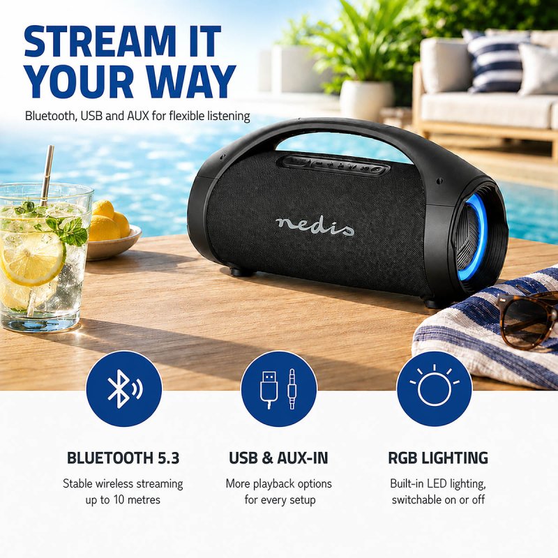 Bluetooth® Párty Přehrávač  SPBB415BK - obrázek č. 7