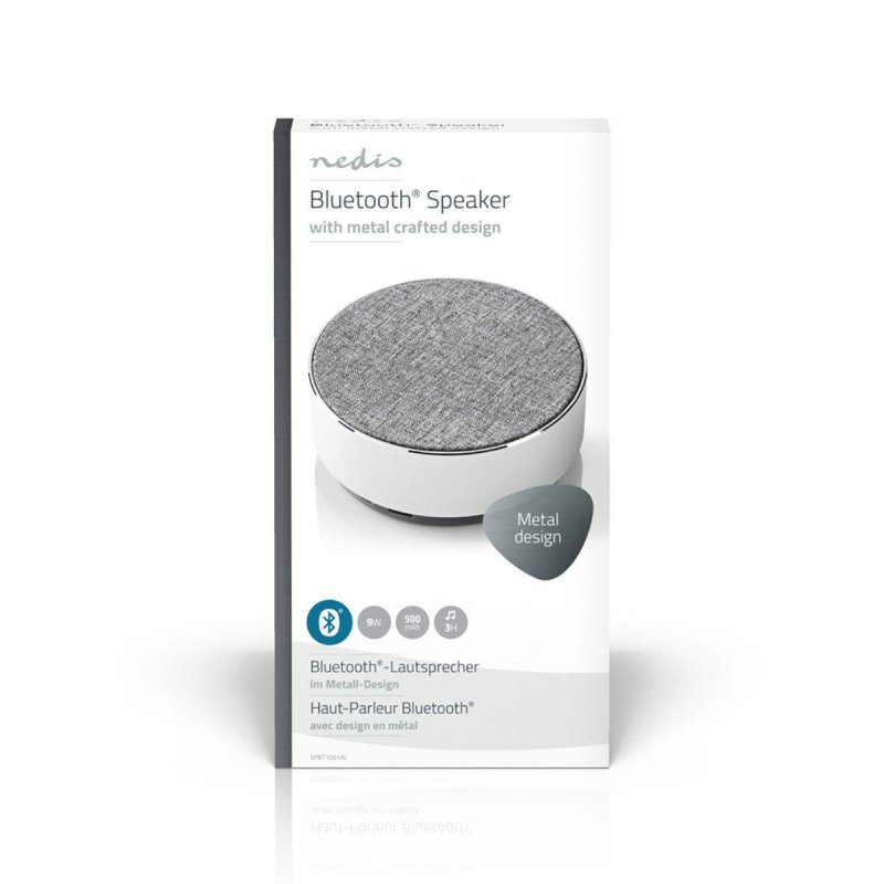 Bluetooth® Reproduktor | 9 W | Kovový Design | Hliník Stříbrná - obrázek č. 5