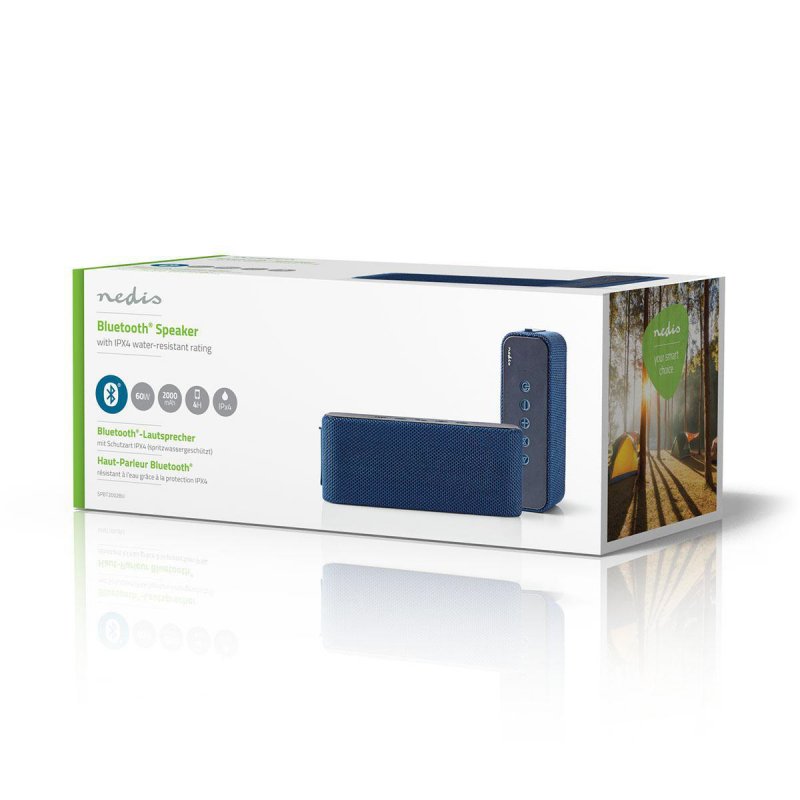 Bluetooth® Reproduktor | 2x 30 W | True Wireless Stereo (TWS) | Vodotěsný | Modrá - obrázek č. 5