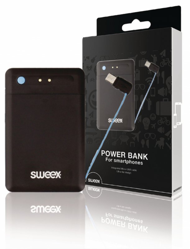 Přenosná Powerbanka Lithium-polymer 2500 mAh Micro USB Černá - obrázek č. 1