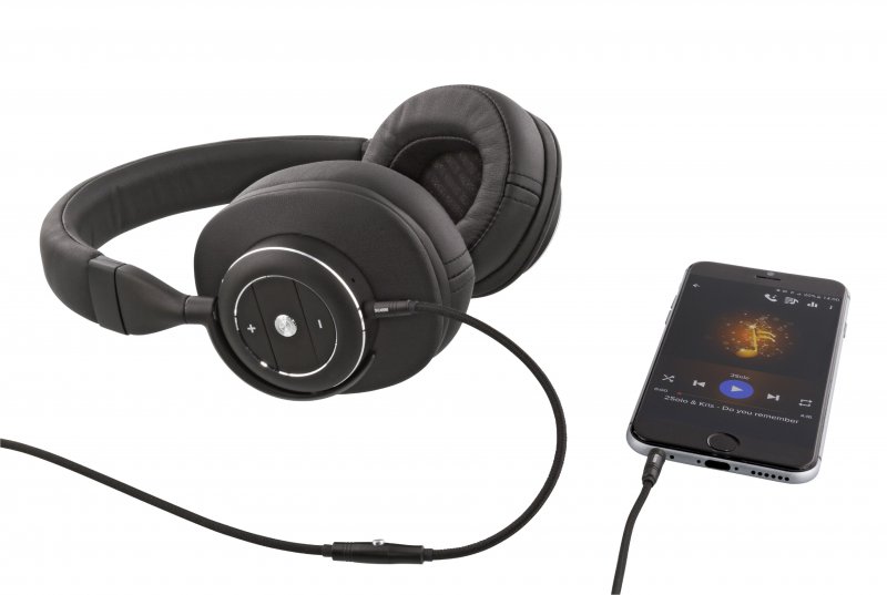 Headset Bluetooth / ANC (Active Noise Cancelling) Přes Uši Vestavěný mikrofon 1.2 m Černá/Stříbrná - obrázek č. 9