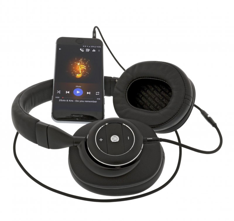 Headset Bluetooth / ANC (Active Noise Cancelling) Přes Uši Vestavěný mikrofon 1.2 m Černá/Stříbrná - obrázek č. 7