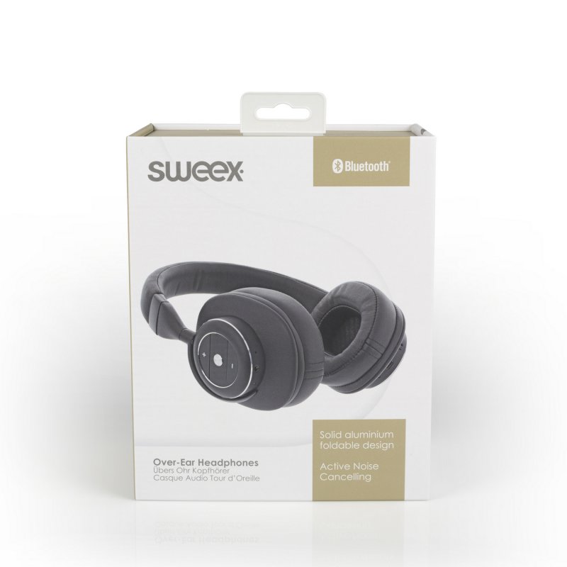 Headset Bluetooth / ANC (Active Noise Cancelling) Přes Uši Vestavěný mikrofon 1.2 m Černá/Stříbrná - obrázek č. 22