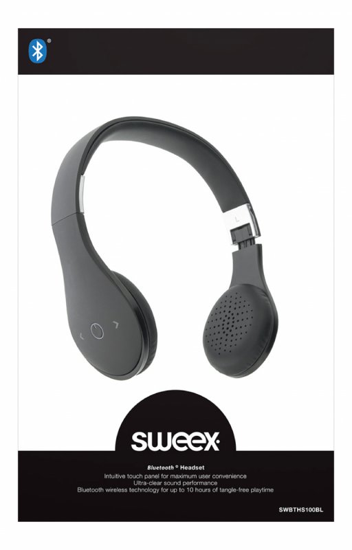 Headset Na Uši Bluetooth Vestav¾ný Mikrofon ÏEerná (SWBTHS100BL) - obrázek č. 6