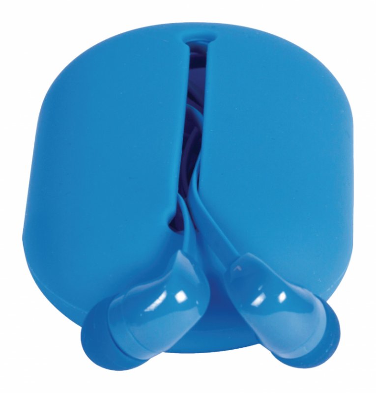 Headset Plochý Kabel Do ucha 3.5 mm Kabelové Vestavěný mikrofon 1.2 m Modrá - obrázek č. 5