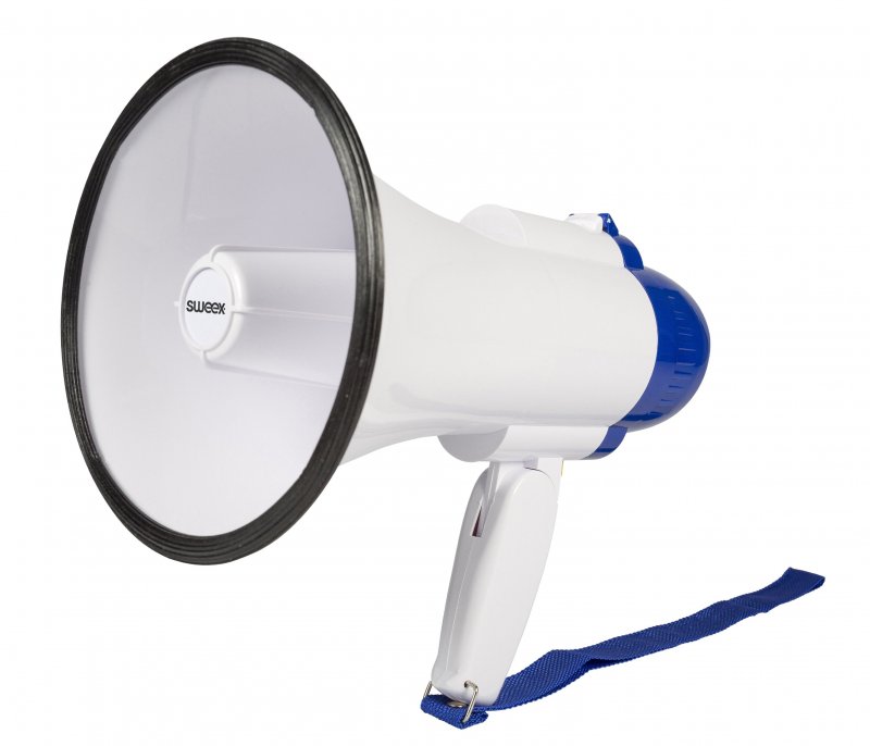 Megafon Vestavěný mikrofon Bílá/Modrá - obrázek č. 1