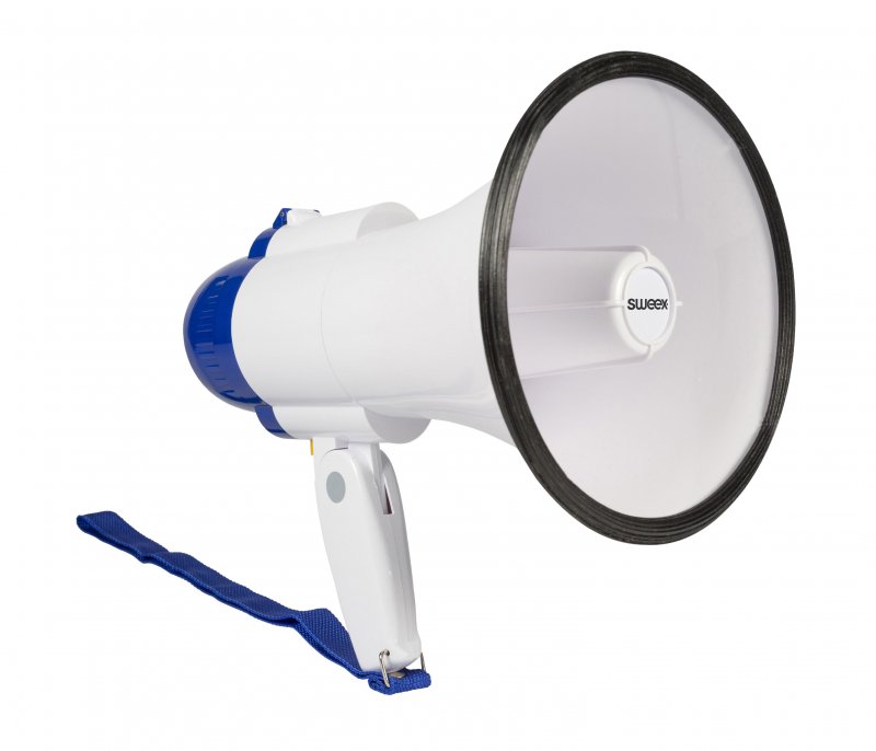 Megafon Vestavěný mikrofon Bílá/Modrá - obrázek č. 3