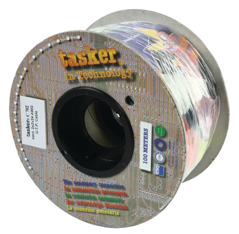 Síťový Kabel na Cívce Cat5E UTP Role 100 m Šedá Lanko TASR-C702 - obrázek č. 2