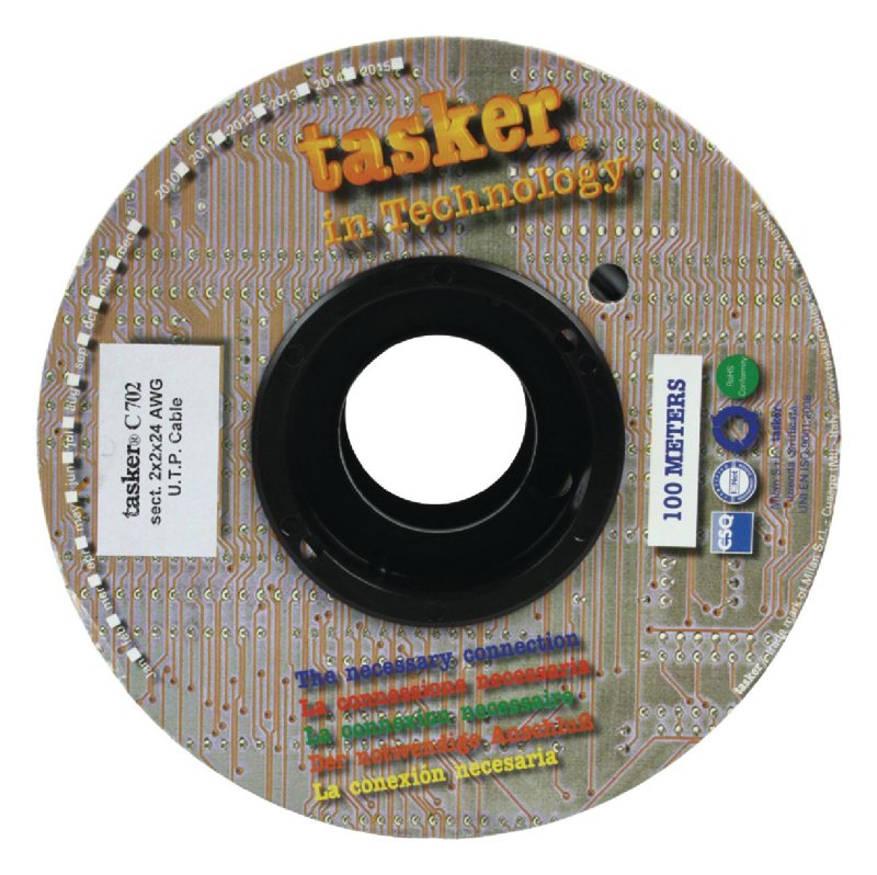 Síťový Kabel na Cívce Cat5E UTP Role 100 m Šedá Lanko TASR-C702 - obrázek č. 1