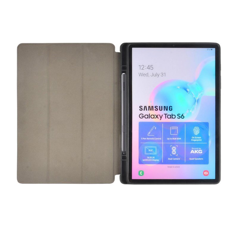Pouzdro na Tablet | Galaxy Tab S6 10.5" 2019 (T860/T865) | Vestavěný držák na tužky | Černá / Šedá | Polycarbonate / TPU - obrázek č. 1