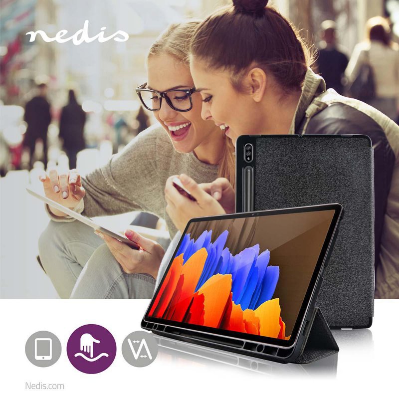 Pouzdro na Tablet | Galaxy Tab S7+ | Funkce automatického probuzení | Černá / Šedá | Polycarbonate / TPU - obrázek č. 1