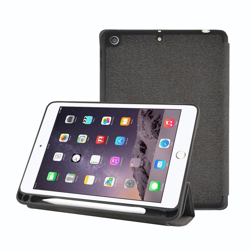 Pouzdro na Tablet | iPad Mini 1 / iPad Mini 2 / iPad Mini 3 | Vestavěný držák na tužky | Funkce automatického probuzení | Černá - obrázek produktu