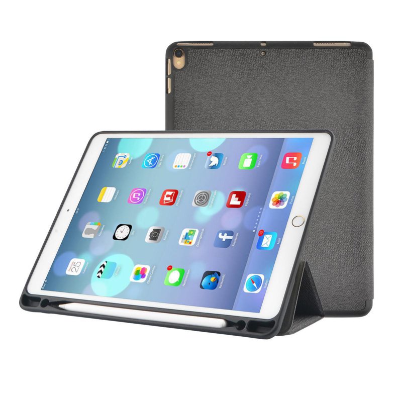 Pouzdro na Tablet | iPad Air 10.5" 2019 / iPad Pro 10.5" 2017 | Vestavěný držák na tužky | Funkce automatického probuzení | Čern - obrázek č. 3