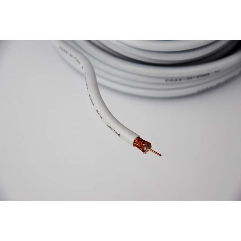 Koaxiální Kabel na Cívce Kulatý 10 m Bílá - obrázek produktu